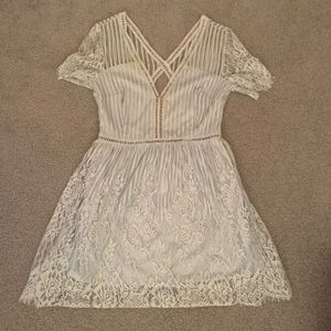 baby blue forever 21 lace dress